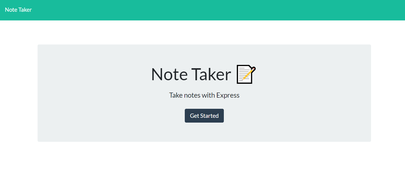 note taker landing page